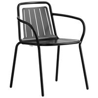 GARTENSTUHL Edelstahl Schwarz  - Schwarz, Basics, Metall (60/79/53cm) - Connubia 