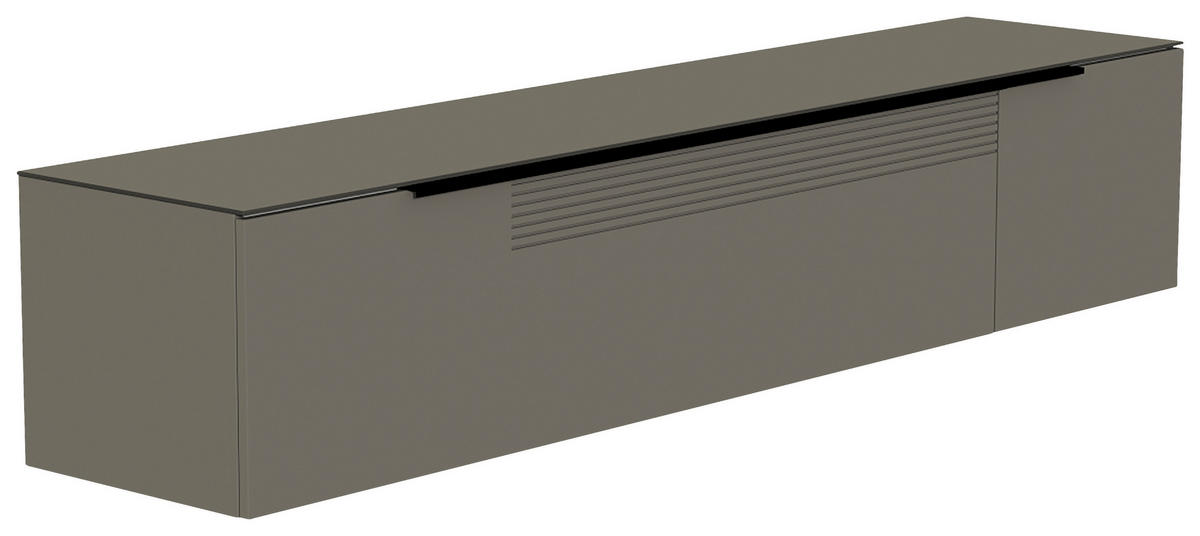 LOWBOARD  in 210/41/45 cm  - Schwarz/Grau, Design, Glas/Holzwerkstoff (210/41/45cm) - Moderano