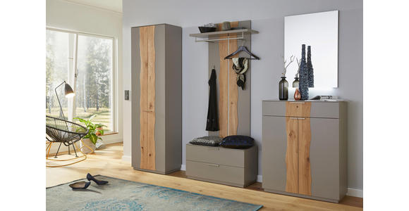 GARDEROBENBANK Fango, Naturfarben - Fango/Edelstahlfarben, Design, Metall (84/45/36cm) - Dieter Knoll