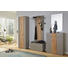 GARDEROBENSCHRANK Wildeiche massiv lackiert Eichefarben, Fango - Fango/Edelstahlfarben, Design, Holz/Metall (61/200/36cm) - DIETER KNOLL