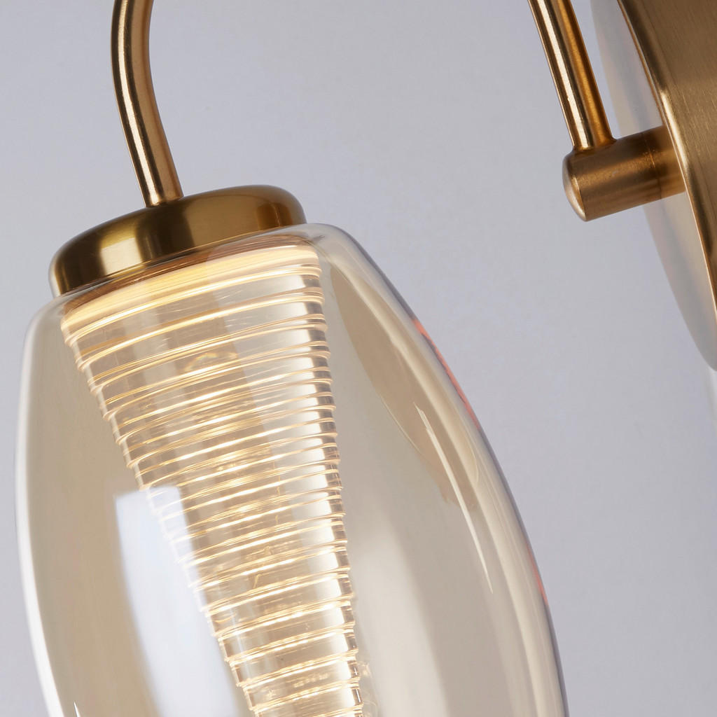 Thumbnail - Searchlight Led-Wandleuchte Cyclone, Chrom, Glas, Metall, 20x26.5x11.5 cm, Lampen & Leuchten, Innenbeleuchtung, Leuchten...