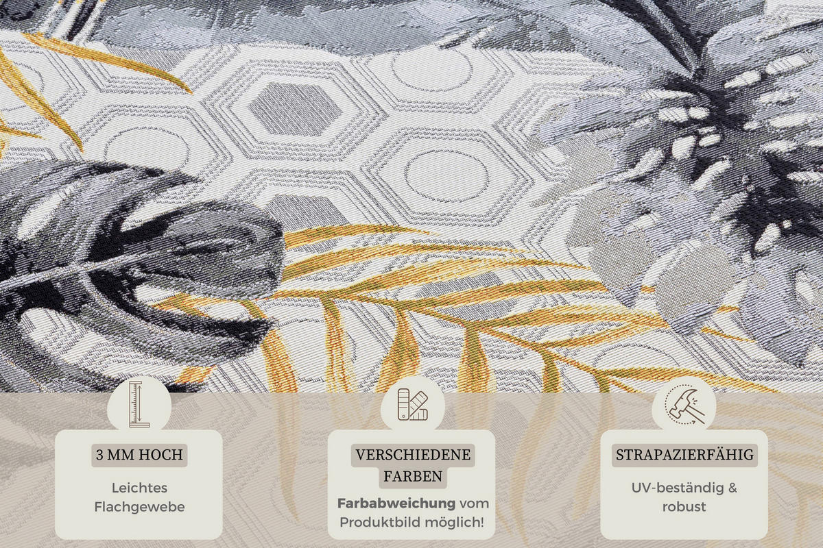 OUTDOORTEPPICH 120/180/180 cm Flair Grau, Multicolor  - Multicolor/Grau, Design, Kunststoff/Textil (120/180/180cm) - Hanse Home