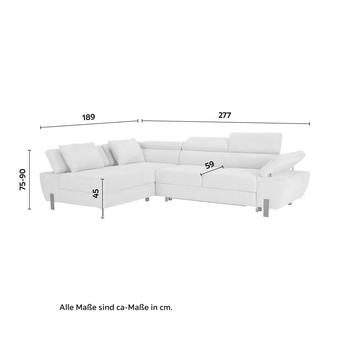 HÖRNSOFFA i vävt tyg grå  - ljusgrå/svart, Modern, metall/trämaterial (93/75-90/277cm) - MID.YOU