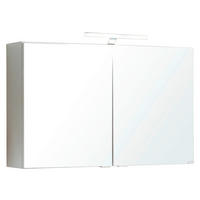 Dulap Cu Oglindă 80/65/20 cm  - alb/culoare crom, Modern, metal/material pe bază de lemn (80/65/20cm) - Held