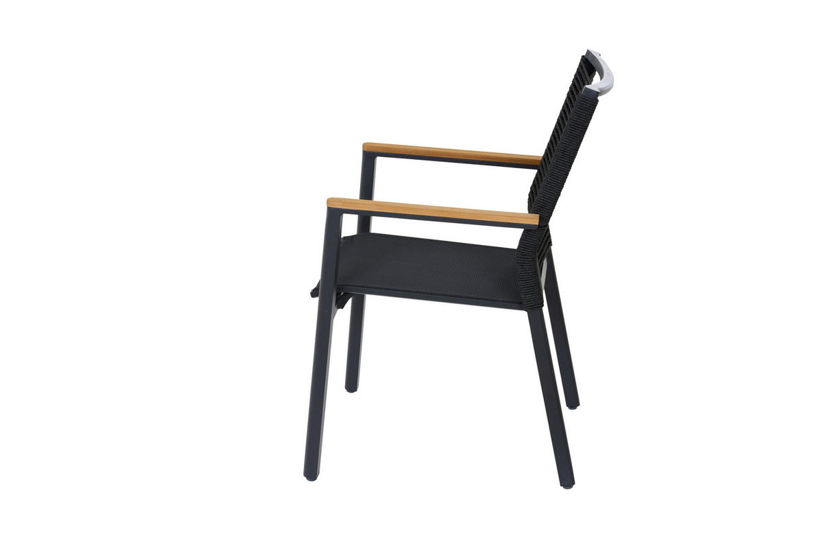 STAPELSESSEL in Holz, Metall, Kunststoff Grau  - Grau, Basics, Holz/Kunststoff (67,5/90/56cm) - Siena Garden