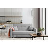 SCHLAFSOFA Chenille Hellgrau  - Silberfarben/Hellgrau, Design, Kunststoff/Textil (155/105/75cm) - MID.YOU