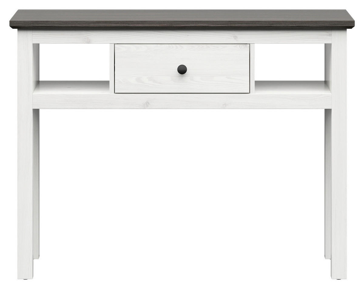 KONSOLENTISCH Kieferfarben, Lärchefarben  - Lärchefarben/Graphitfarben, KONVENTIONELL, Holzwerkstoff/Kunststoff (114/86/41cm) - MID.YOU