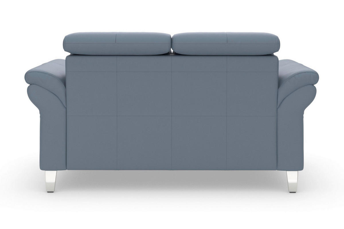 2-SITZER-SOFA 156/84/93 cm ARNGAST E in Echtleder Graublau   - Chromfarben/Graublau, Basics, Leder/Metall (156/84/93cm) - Sit & More