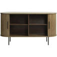 SIDEBOARD 140/76/45 cm  - Eiche dunkel/Schwarz, Trend, Holz/Holzwerkstoff (140/76/45cm) - Xora