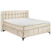 BOXSPRINGBETT 180/200 cm  in Creme  - Creme/Schwarz, Konventionell, Kunststoff/Textil (180/200cm) - Modante