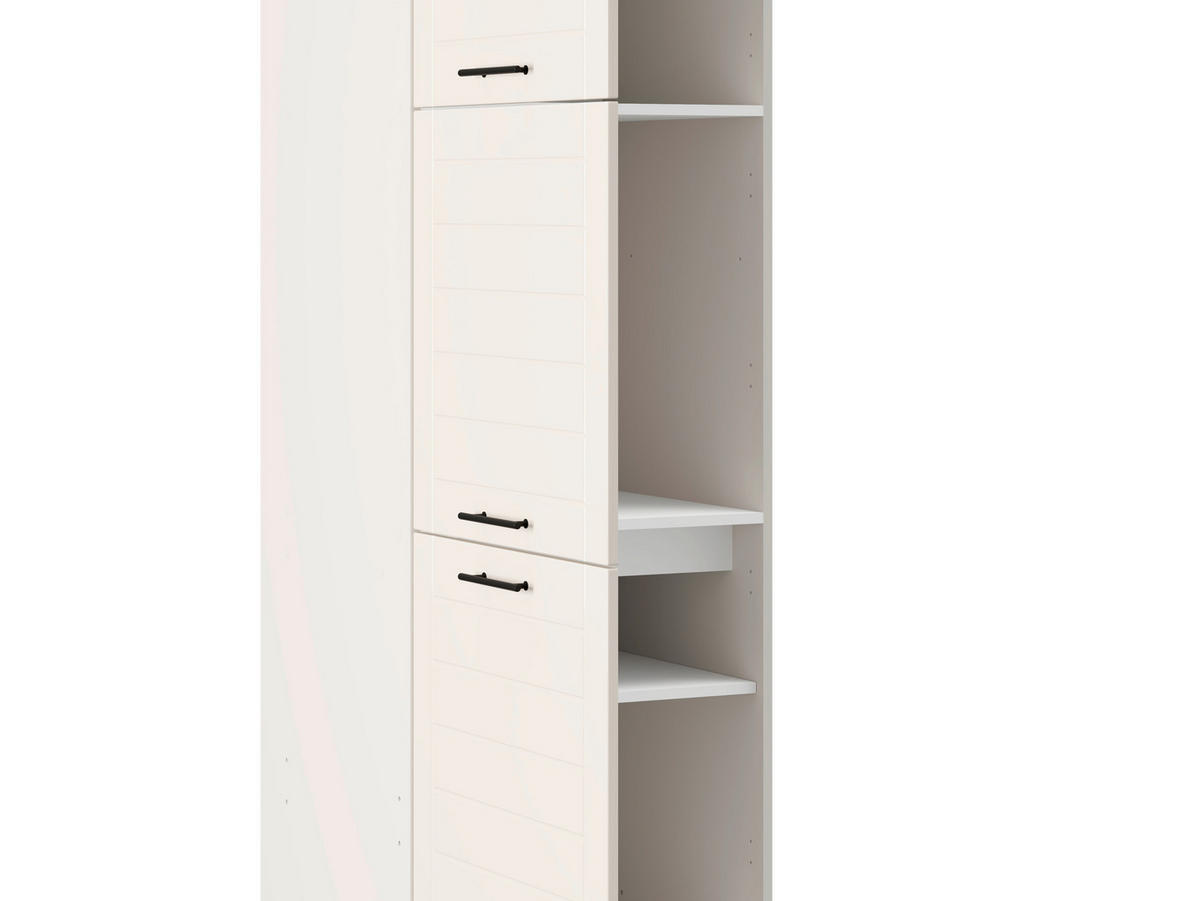 EDÉNYTÁROLÓ SZEKRÉNY - kasmírszínű/fekete, Basics, faalapú anyag/fém (60/214/57,5cm) - Carryhome