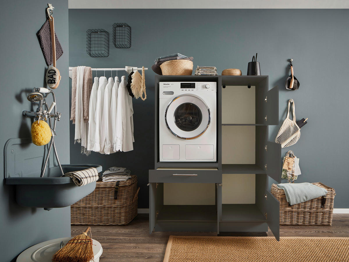 HAUSWIRTSCHAFTSRAUM 167,5/162/67,5 cm  in Anthrazit  - Anthrazit, Design, Holzwerkstoff (167,5/162/67,5cm)