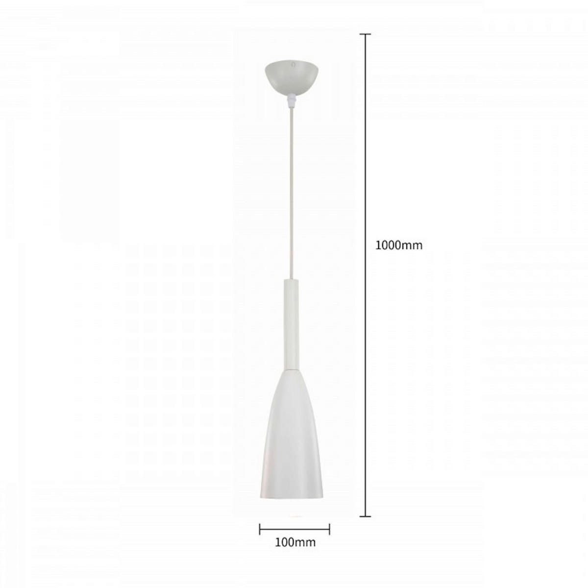 HÄNGELEUCHTE    - Weiss, Basics, Metall (100/10/10cm)
