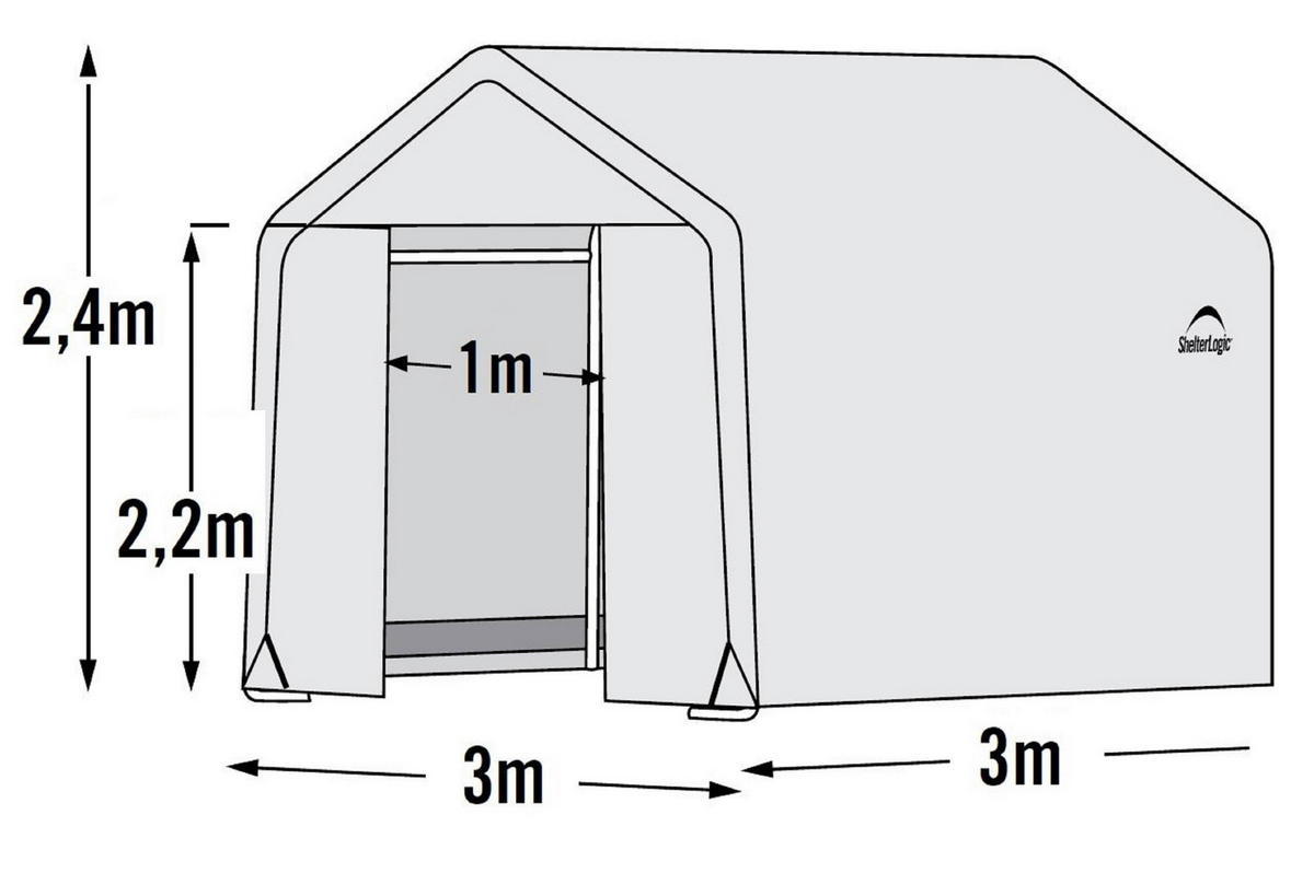GEWÄCHSHAUS 300/240/300 cm  - Weiß, Basics, Kunststoff (300/240/300cm)