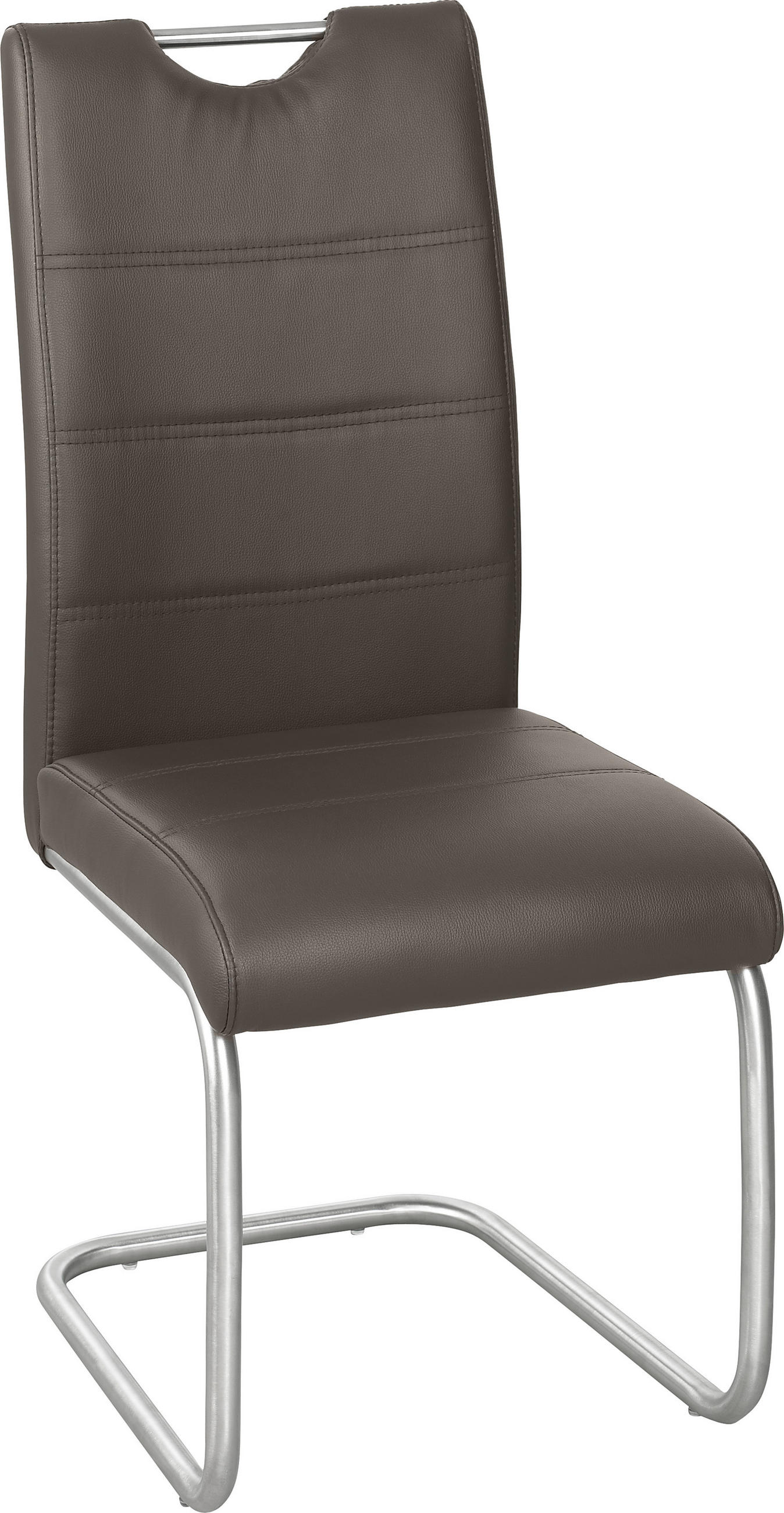 SVIKTSTOL i rostfritt stål läderimitation  - stålfärgad/brun, Design, metall/textil (43/98/58cm) - Xora