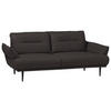 2-SITZER-SOFA in Lederlook Dunkelbraun  - Dunkelbraun/Schwarz, Design, Holz/Textil (183/85/96cm) - Livetastic
