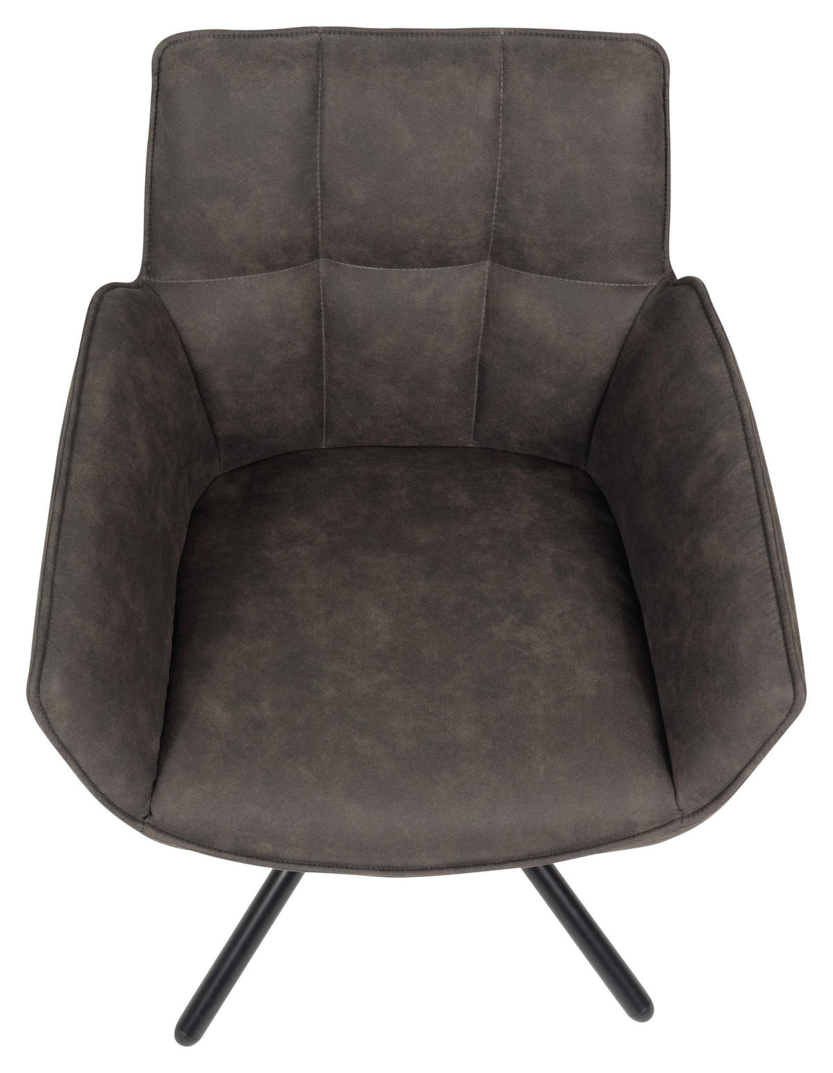 ARMLEHNSTUHL  in Mikrofaser  - Schwarz/Grau, Design, Textil/Metall (60/84/65cm) - SetOne by Musterring
