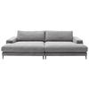 BIGSOFA  in Cord Grau  - Schwarz/Grau, Design, Textil/Metall (296/83/177cm) - Dieter Knoll