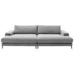 BIGSOFA  in Cord Grau  - Schwarz/Grau, Design, Textil/Metall (296/83/177cm) - Dieter Knoll