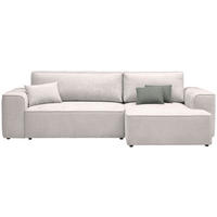 ECKSOFA in Plüsch Beige  - Beige/Blaugrau, Design, Kunststoff/Textil (288/152cm) - Xora