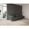 2-SITZER-SOFA  in Webstoff Dunkelgrau  - Dunkelgrau/Schwarz, KONVENTIONELL, Textil/Metall (200/80/113cm) - Carryhome