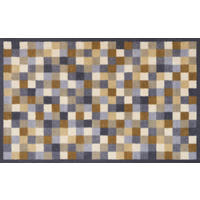 LÄUFER 75/120 cm Neutral Squares Beige  - Beige, Design, Kunststoff/Textil (75/120cm) - wash+dry