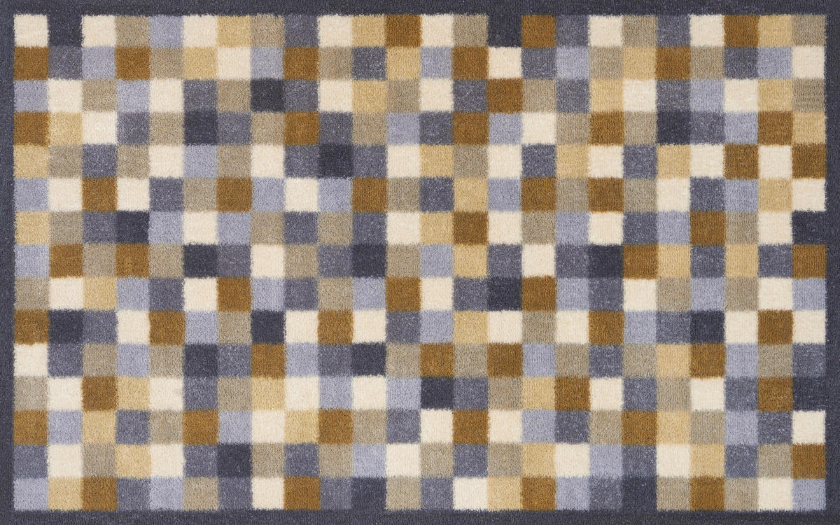LÄUFER 75/120 cm Neutral Squares Beige  - Beige, Design, Kunststoff/Textil (75/120cm) - wash+dry