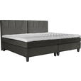 BOXSPRINGBETT 240/200 cm  in Dunkelgrau  - Wengefarben/Dunkelgrau, Trend, Holz/Textil (240/200cm) - Esposa
