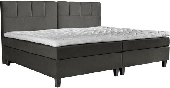 BOXSPRINGBETT 240/200 cm in Dunkelgrau - Wengefarben/Dunkelgrau, Trend, Holz/Textil (240/200cm) - Esposa