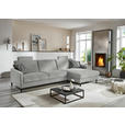 ECKSOFA  in Chenille, Flachgewebe Greige  316/175 cm  - Greige/Schwarz, Design, Textil/Metall (316/175cm) - Dieter Knoll