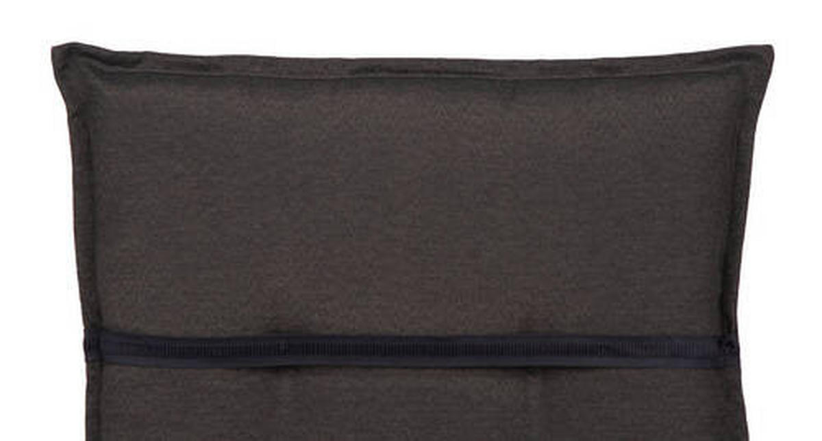 RELAXSESSELAUFLAGE Uni  - Dunkelgrau, Basics, Textil (170/46/8cm) - Gardenson