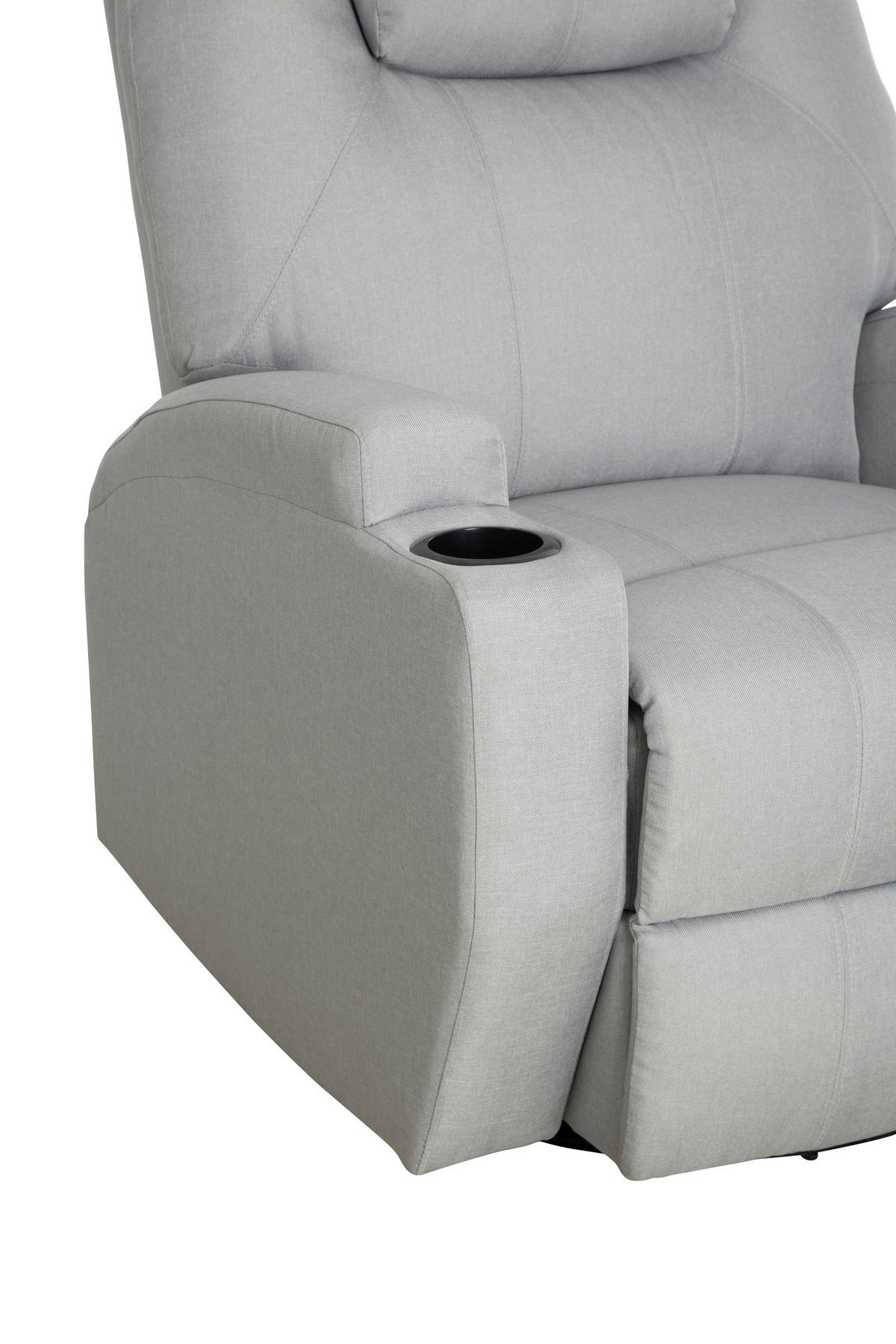 MASSAGESESSEL Mikrofaser Grau    - Schwarz/Grau, MODERN, Textil/Metall (86/110/96cm) - P & B