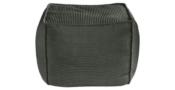 POUF Cord 66/40/66 cm  - Grün, KONVENTIONELL, Textil (66/40/66cm) - Hom`in