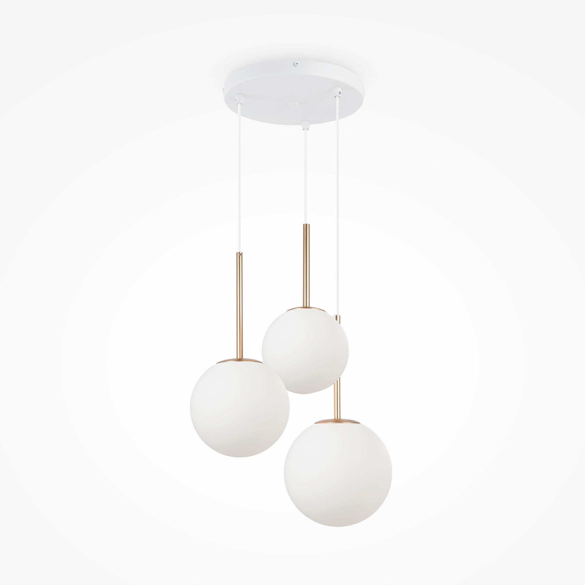PENDELLAMPA Modern 40/180/40 cm  - vit/guldfärgad, Trend, metall/glas (40/180/40cm) - MAYTONI