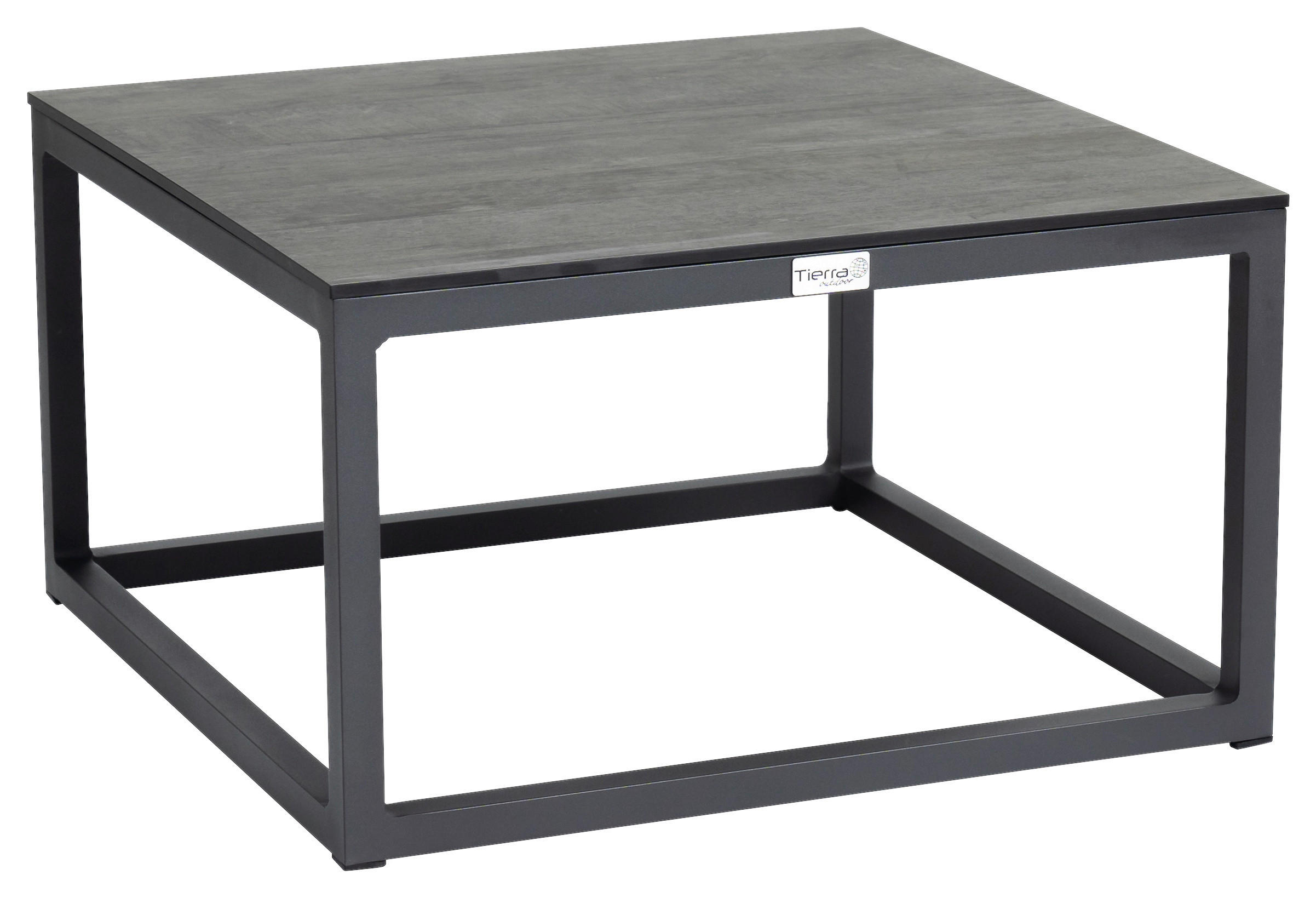 LOUNGETISCH  - Anthrazit/Grau, MODERN, Kunststoff/Metall (60/60/35cm) - Tierra Outdoor