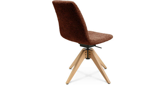 STUHL in Webstoff Holz, Textil - Eichefarben/Kupferfarben, Design, Holz/Textil (46/82,5-85,25/55cm) - Johann Jakob