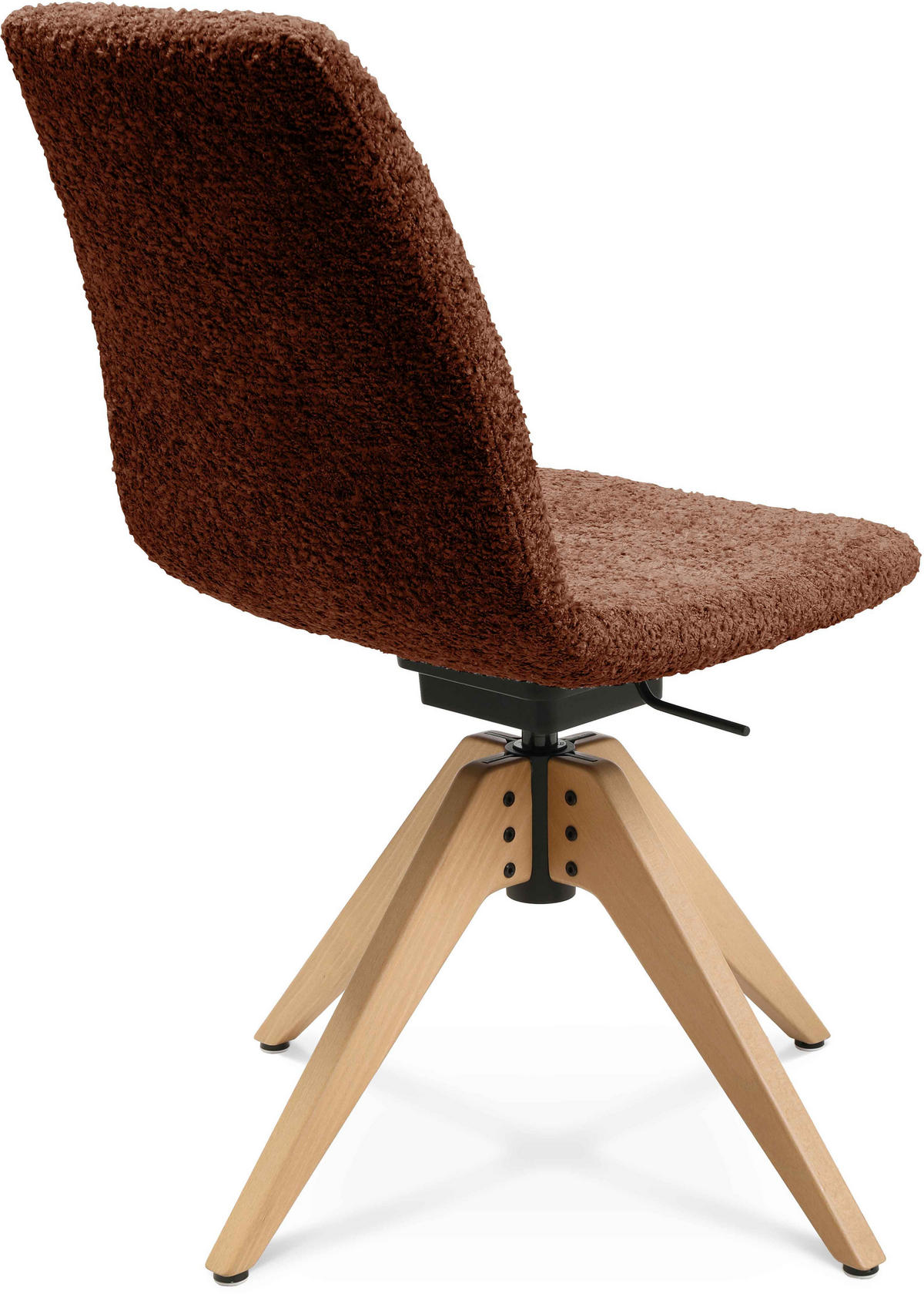 STUHL  in Webstoff  - Eichefarben/Kupferfarben, Design, Holz/Textil (46/82,5-85,25/55cm) - Johann Jakob