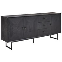 SIDEBOARD  in 180/80/40 cm  - Schwarz, Design, Holz/Metall (180/80/40cm) - Livetastic