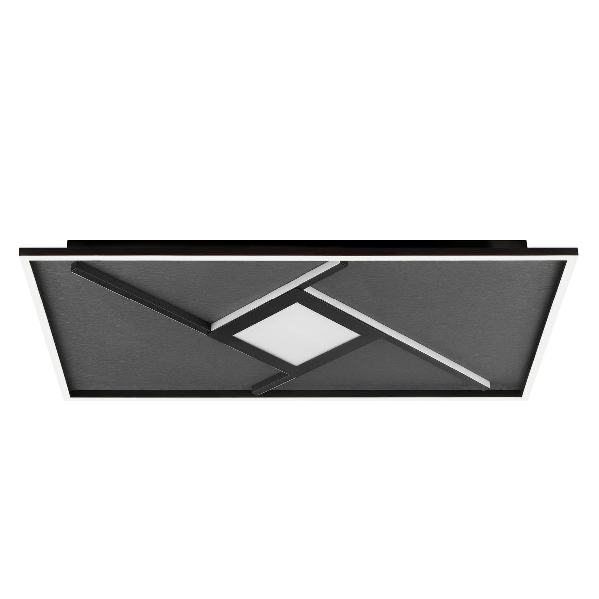 LED-DECKENLEUCHTE   - Schwarz, Design, Kunststoff/Textil (4,7/71/41cm) - Brilliant