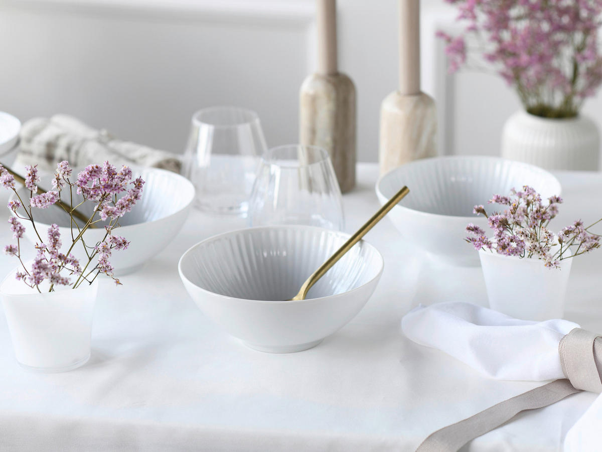 SCHÜSSELSET Valencia 6-teilig  - Weiß, Design, Keramik - Creatable