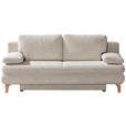 SCHLAFSOFA Rob in Cord Beige  - Eichefarben/Beige, Design, Holz/Textil (200/91/92cm) - Novel
