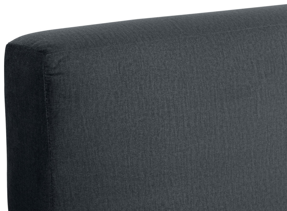 ČALOUNĚNÁ POSTEL, 180/200 cm, tmavě šedá - černá/jádrový buk, Moderní, dřevo/textil (180/200cm) - MID.YOU