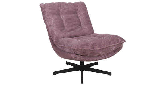 RELAXSESSEL Cord - Flieder/Schwarz, Design, Textil/Metall (75/88/90cm) - Carryhome