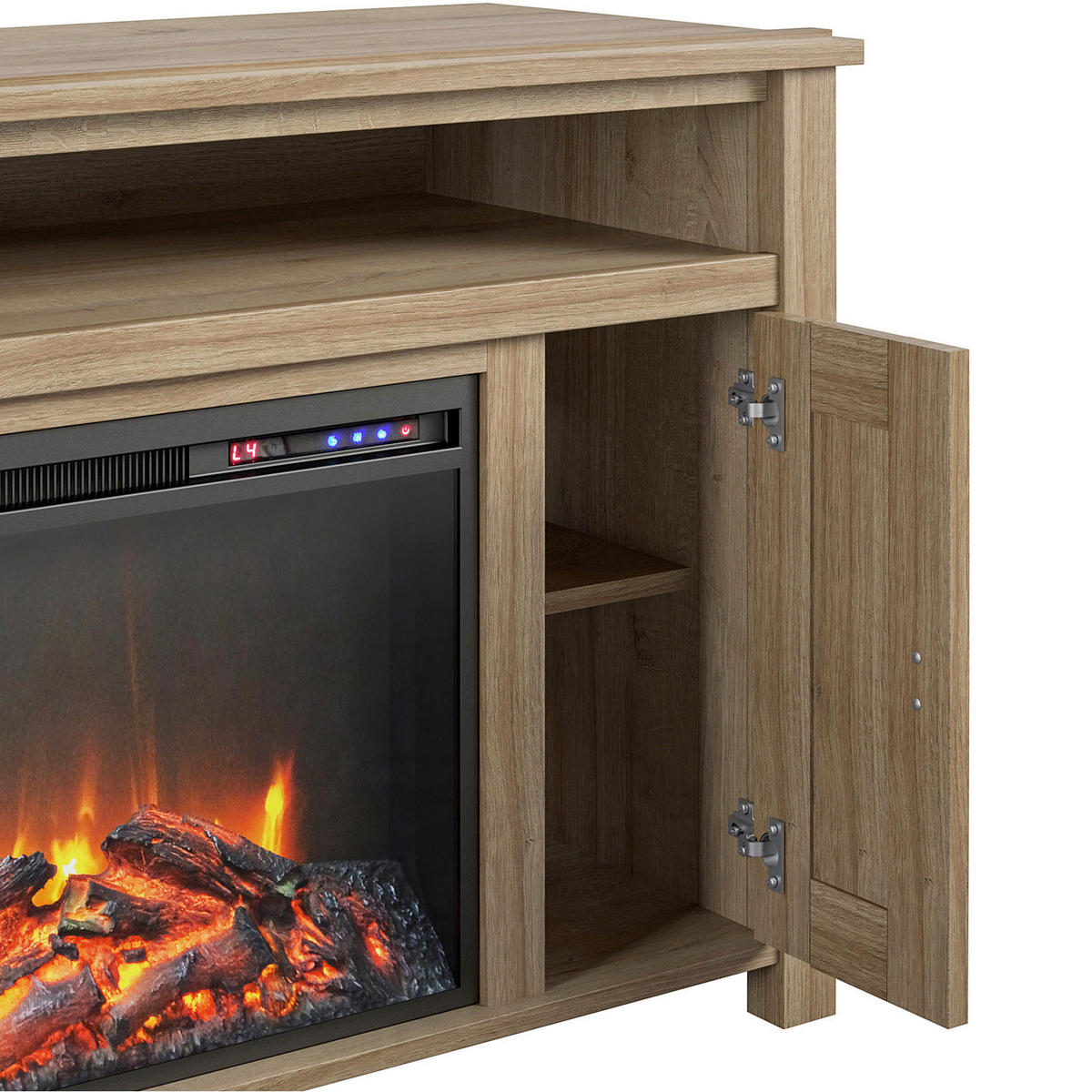 LOWBOARD Farmington  in 121/75/40 cm  - Eichefarben/Schwarz, Design, Holzwerkstoff/Metall (121/75/40cm) - MID.YOU