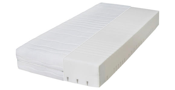 KOMFORTSCHAUMMATRATZE 90/200 cm Höhe ca. 25 cm  - Weiß, Basics, Textil (90/200cm) - Sleeptex