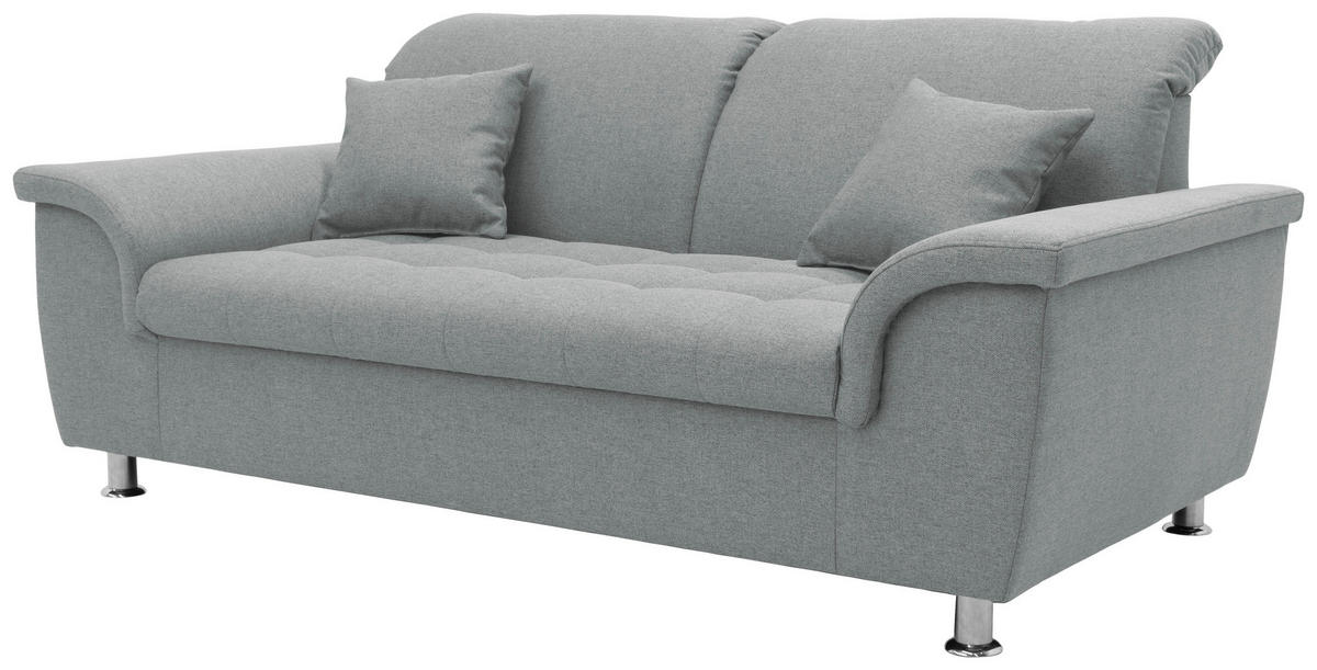 2-SITZER-SOFA Webstoff Mintgrün  - Chromfarben/Mintgrün, KONVENTIONELL, Textil/Metall (190/81/97cm) - MID.YOU