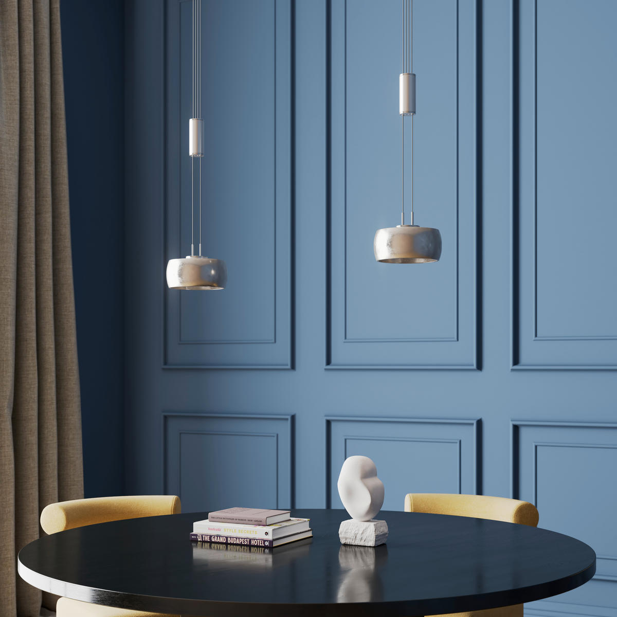 LED-HÄNGELEUCHTE Colette 65/21/150 cm  - Nickelfarben, Design, Metall (65/21/150cm) - Fischer & Honsel