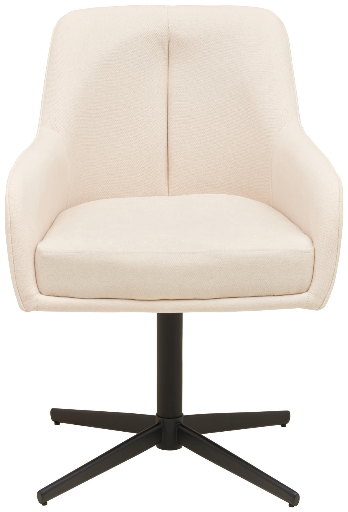 ARMLEHNSTUHL  in Eisen beschichtet  - Beige/Schwarz, MODERN, Textil/Metall (61/83/62cm) - Livetastic