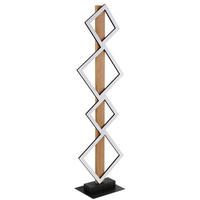STOJACÍ LED LAMPA, 30.7/18/103 cm - černá/opál, Natur, kov/kompozitní dřevo (30.7/18/103cm) - Globo