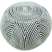 POUF Schwarz, Weiß - Schwarz/Weiß, Design, Textil (50/35/50cm) - Carryhome